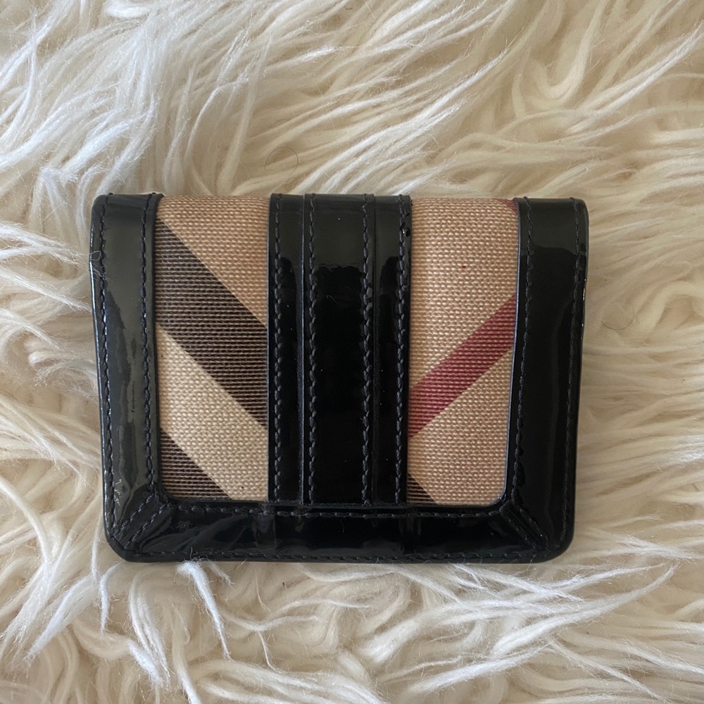 Burberry Supernova patent lined wallet